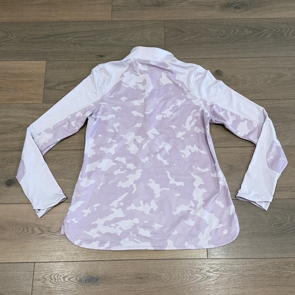 UNDER ARMOUR Purple Camo ColdGear 1/2 Zip Long Sleeve Mock Neck Pullover Size XL - Picture 3 of 15